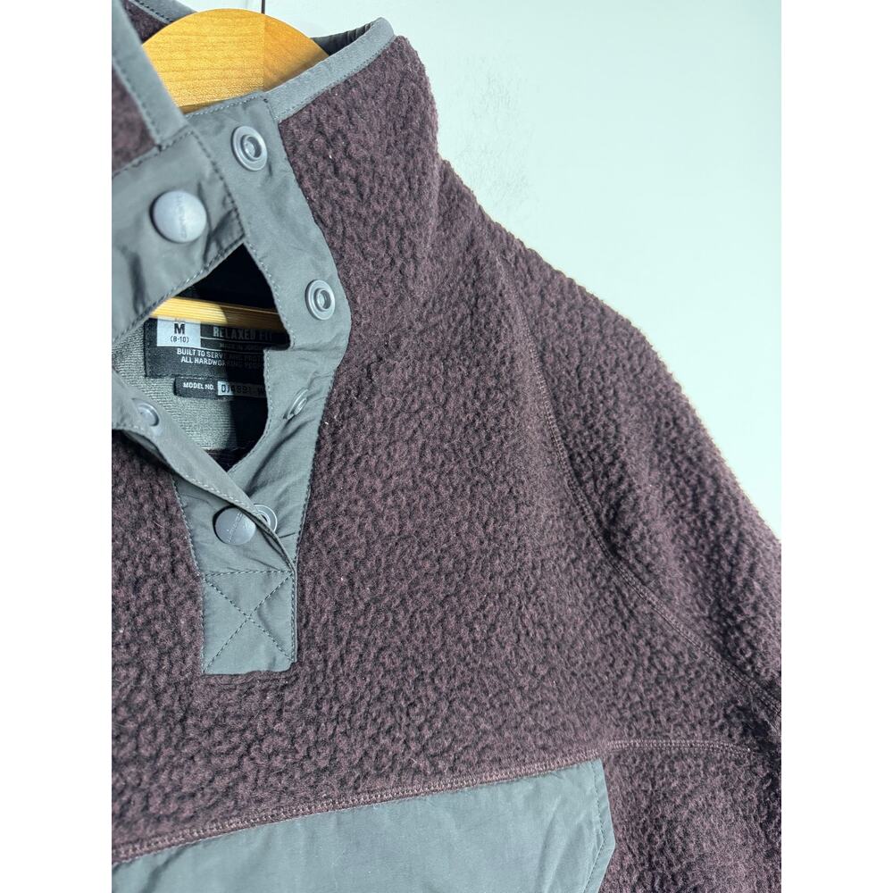 Carhartt Women's Relaxed Fit Quarter-Snap Fleece Pullover in Blackberry Size M - Picture 3 of 6